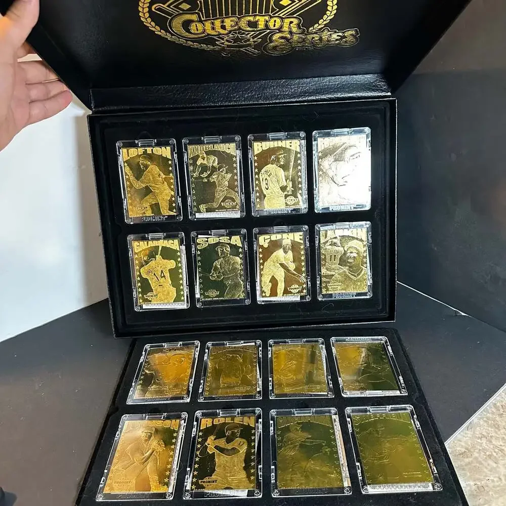 Promint 22 Karat Gold Foil Baseball Card Collector Series Set in Display Case